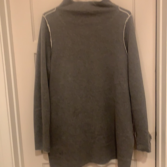 ANTHROPOLOGIE ASPEN HEATHER GRAY OVERSIZED SWEATER MOCK TURTLENECK WARM SZ L - Picture 12 of 12